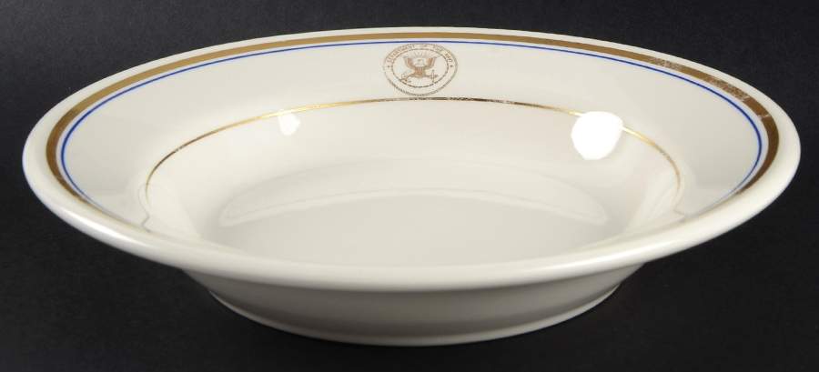 Us Navy Large Rim Soup Bowl by Homer Laughlin -1