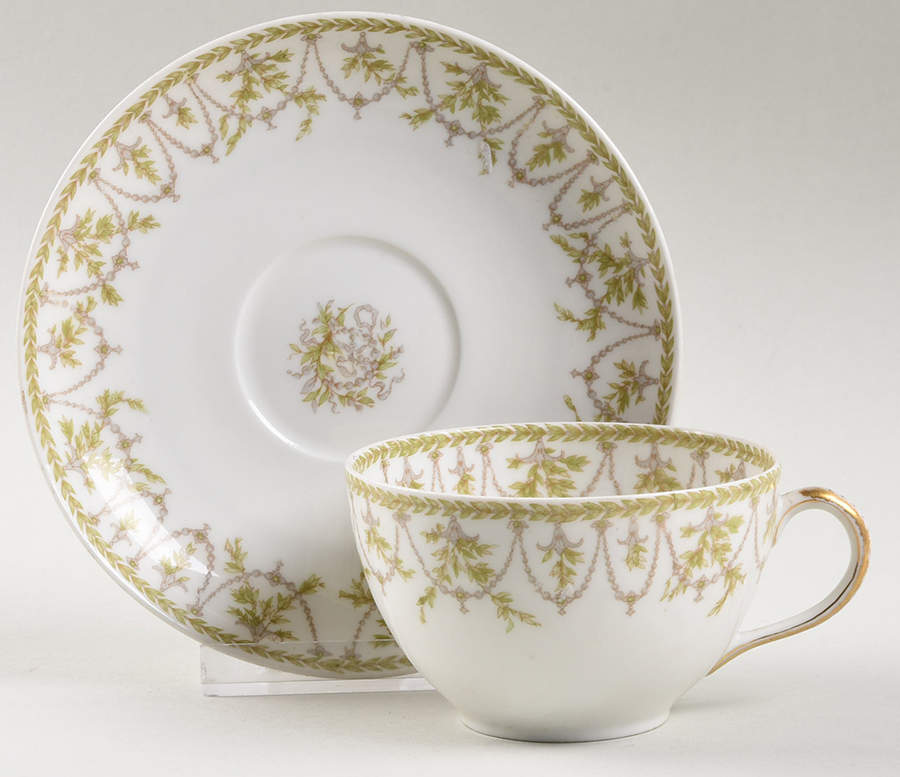 H729 Flat Cup & Saucer Set by Haviland-1