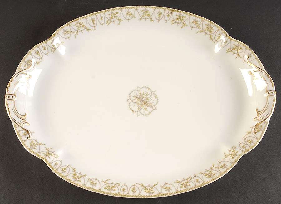 H729 16" Oval Serving Platter by Haviland-1