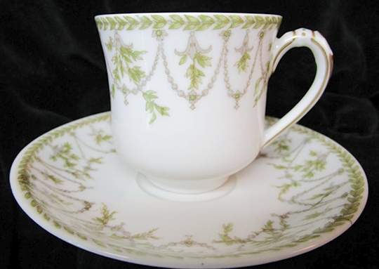 H729 Flat Demitasse Cup & Saucer Set by Haviland-1