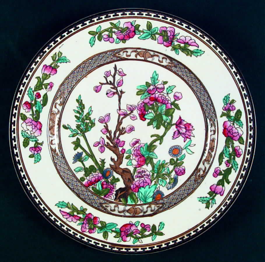 Indian Tree (Smooth, Green) Luncheon Plate by Sampson Hancock & Sons-1
