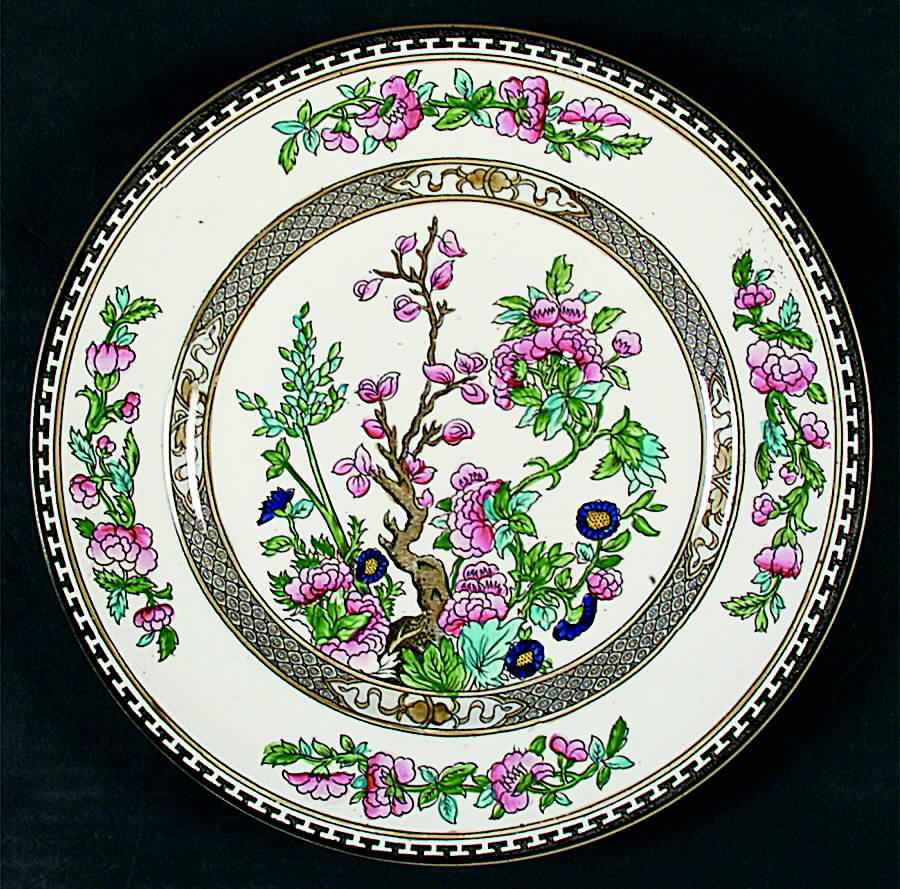 Indian Tree (Smooth, Green) Dinner Plate by Sampson Hancock & Sons-1