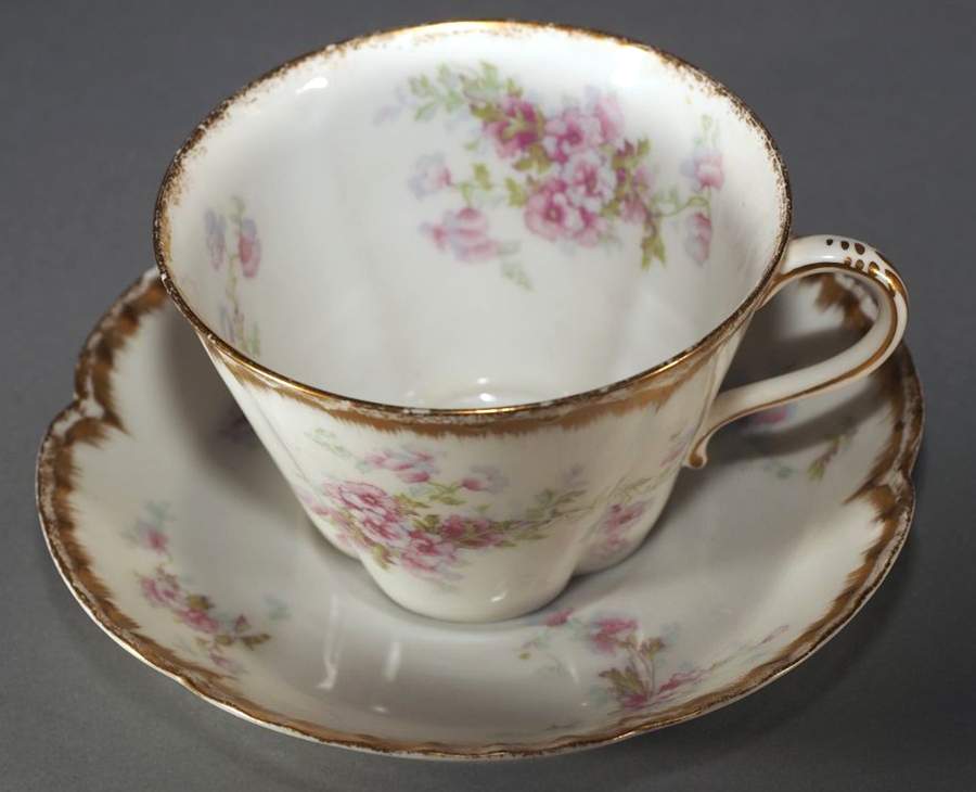 Schleiger 1173a Flat Cup & Saucer Set by Haviland-1