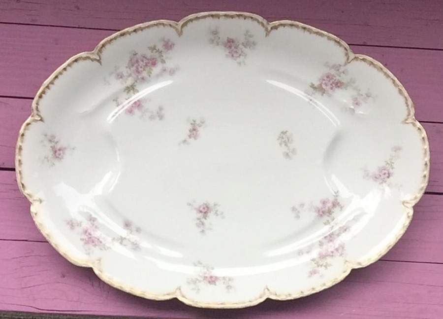 Schleiger 1173a 18" Oval Serving Platter with Well by Haviland-1