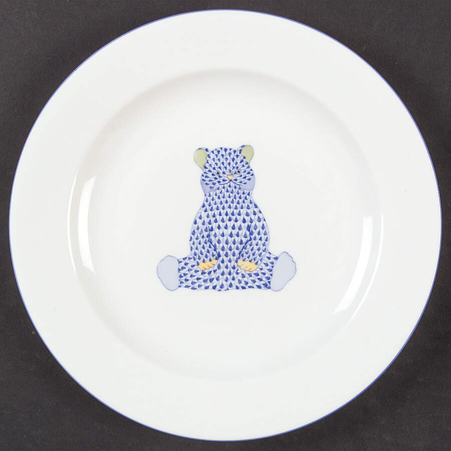 Baby Collection Blue Child's Plate by Herend-1