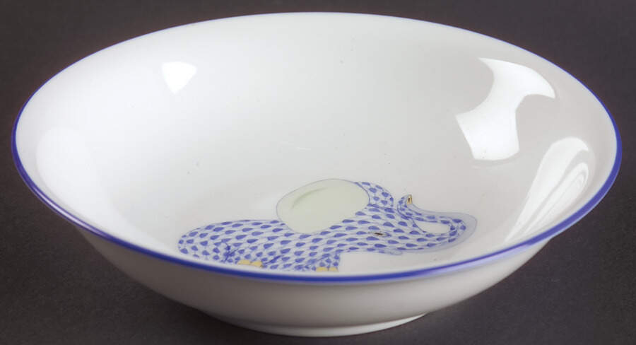 Baby Collection Blue Child's Bowl by Herend-1