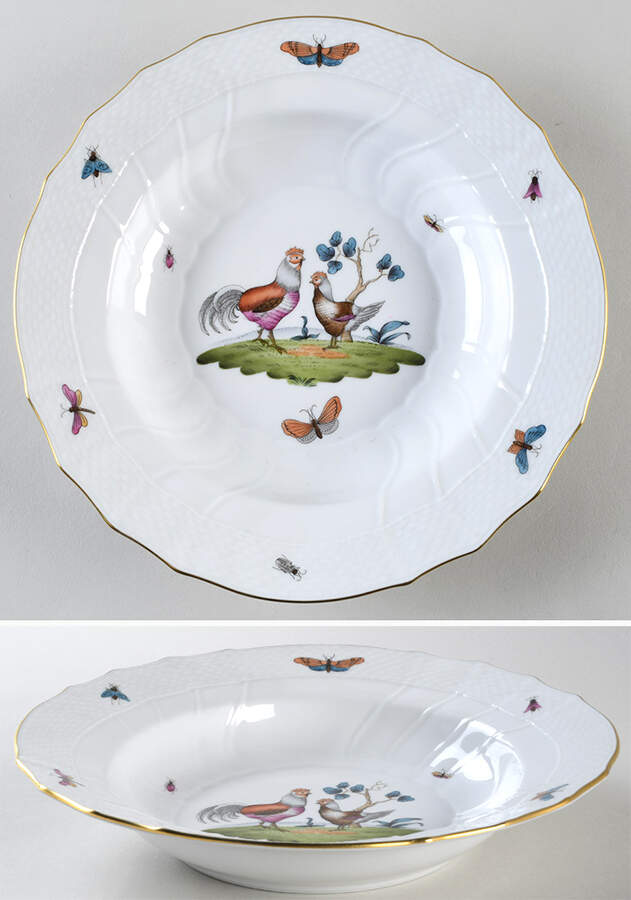 Chanticleer Large Rim Soup Bowl by Herend-1