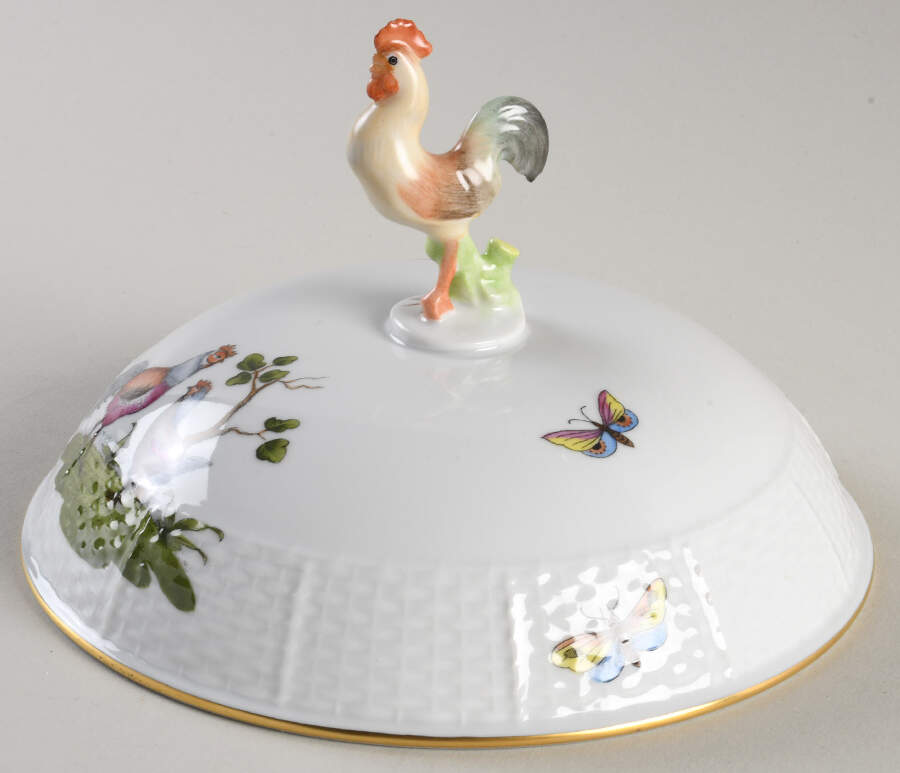 Chanticleer Lid for Muffin Dish by Herend-1