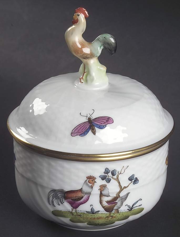 Chanticleer Sugar Bowl & Lid by Herend-1