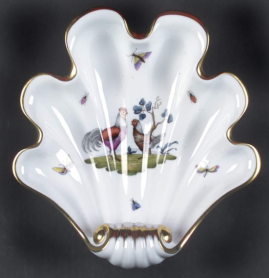 Chanticleer Shell Shaped Dish by Herend-1