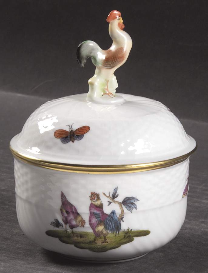 Chanticleer Sugar Bowl & Lid by Herend-1