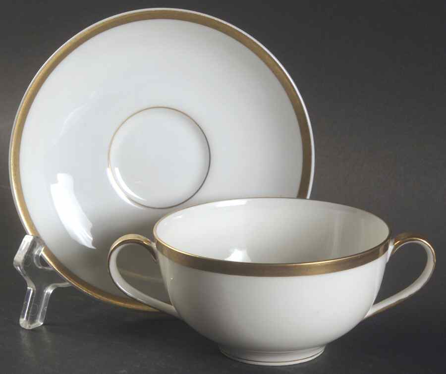 H855 Flat Bouillon Cup & Saucer by Haviland-1