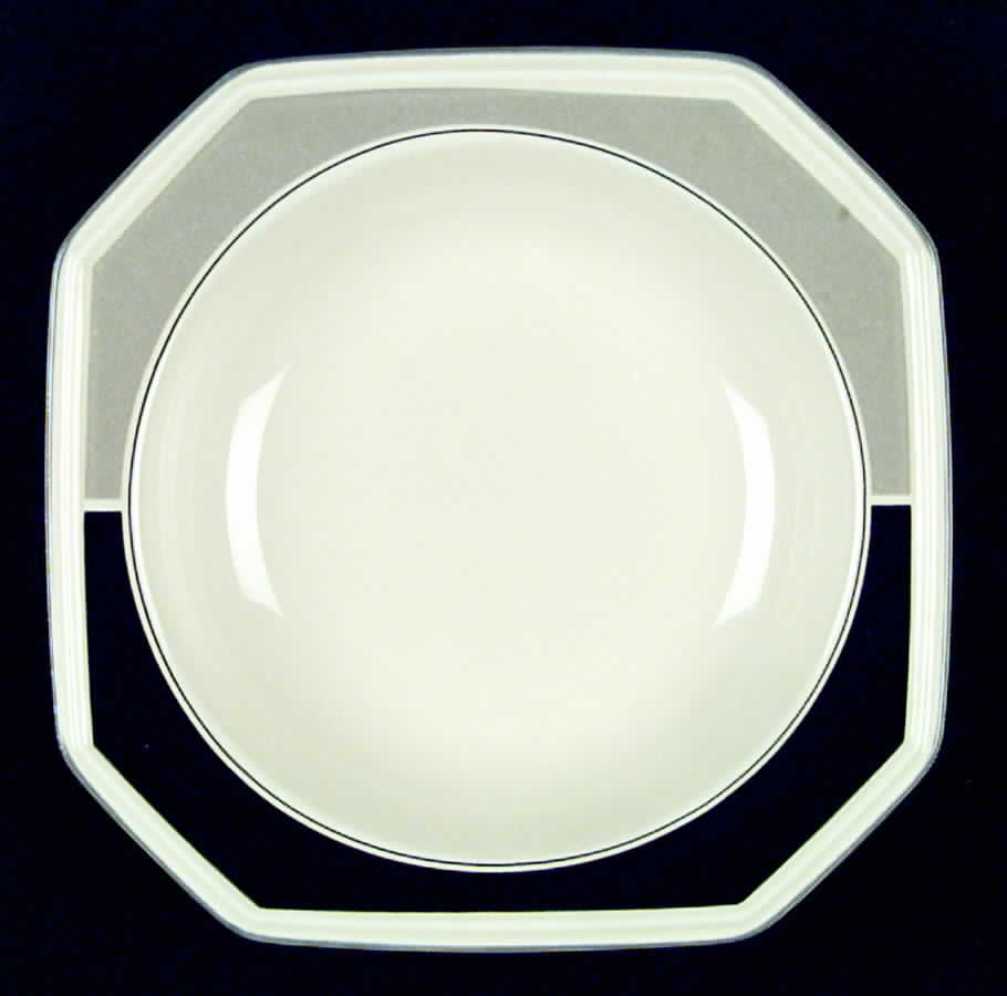 Duo Black Gray Rim Soup Bowl by Daniel Hechter-1