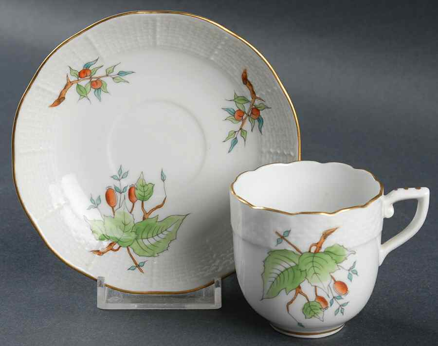 HER16 Flat Demitasse Cup & Saucer Set by Herend-1