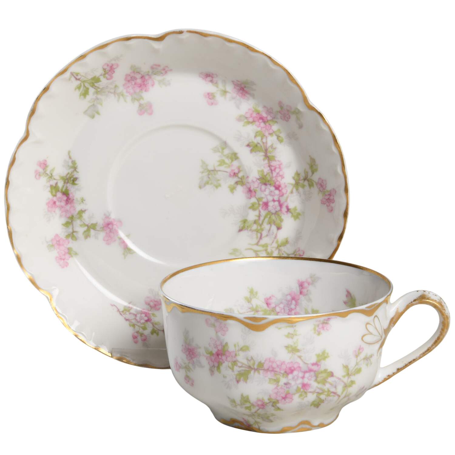 Schleiger 29Q Flat Cup & Saucer Set by Haviland-1