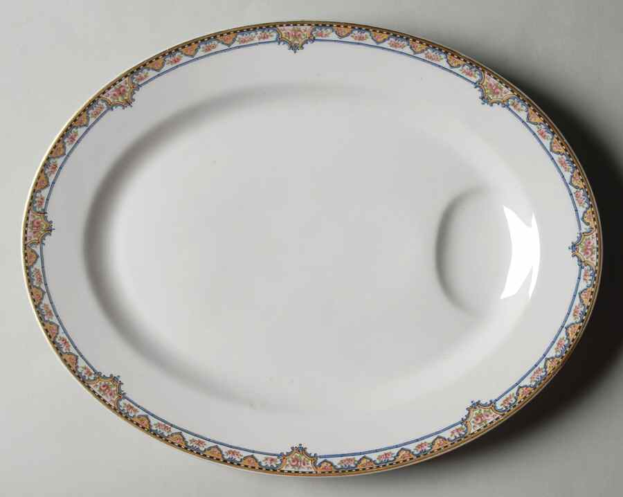 Schleiger 1096B 13" Oval Serving Platter by Haviland-1