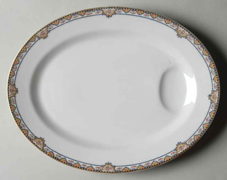 Schleiger 1096B 13" Oval Serving Platter by Haviland-1
