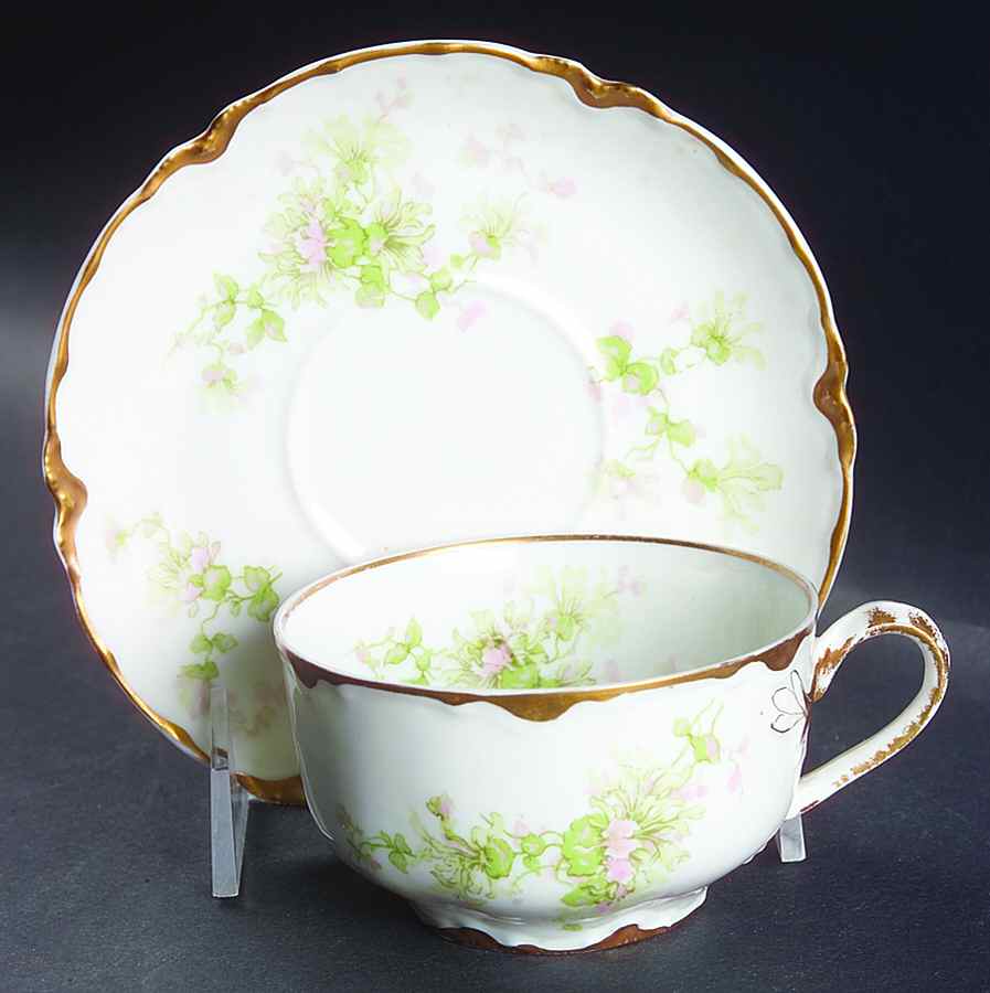 Schleiger 61L Flat Cup & Saucer Set by Haviland-1