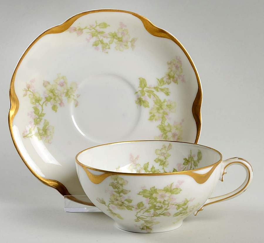 Schleiger 61A Flat Cup & Saucer Set by Haviland-1