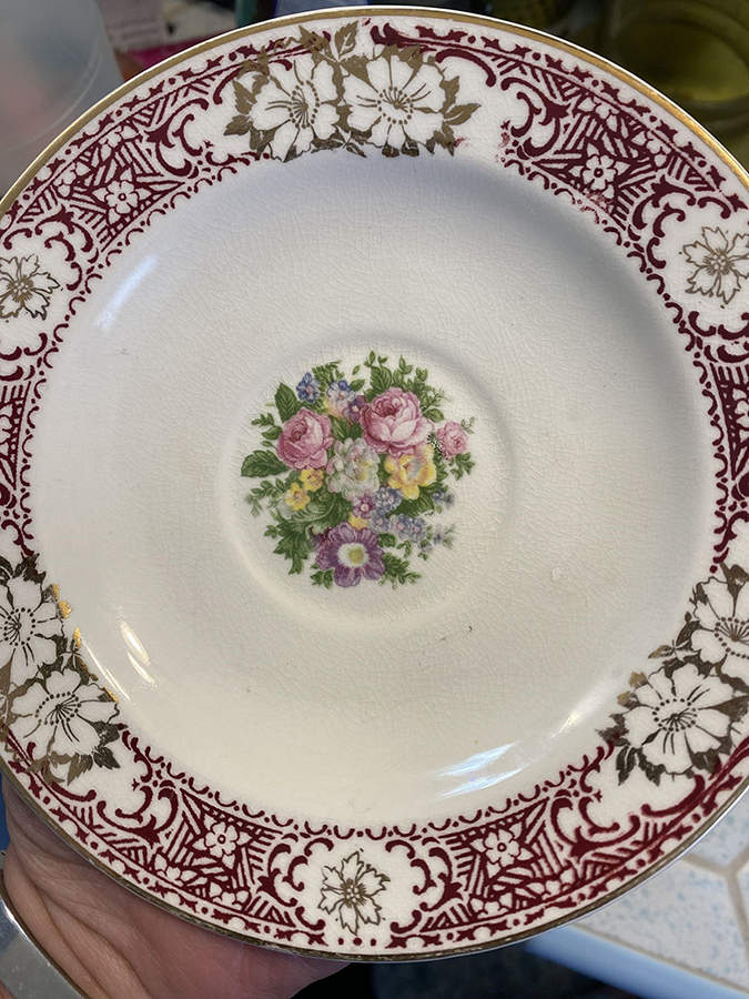 Royal Maroon Saucer by Homer Laughlin -1