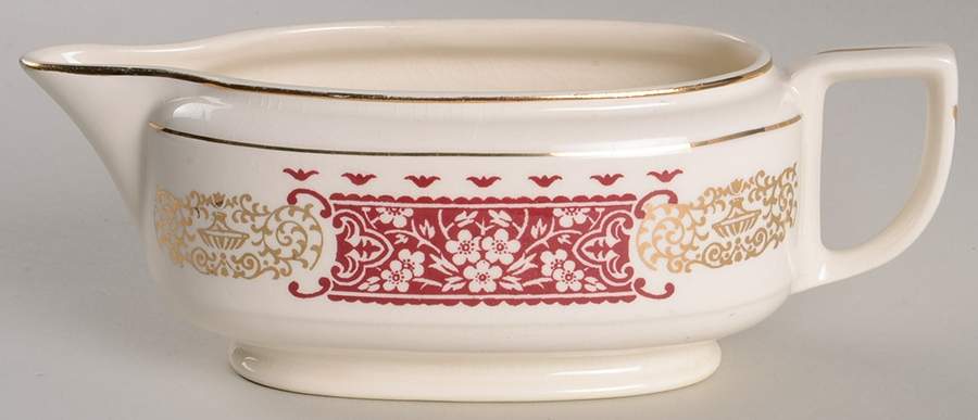 Royal Maroon Gravy Boat by Homer Laughlin -1