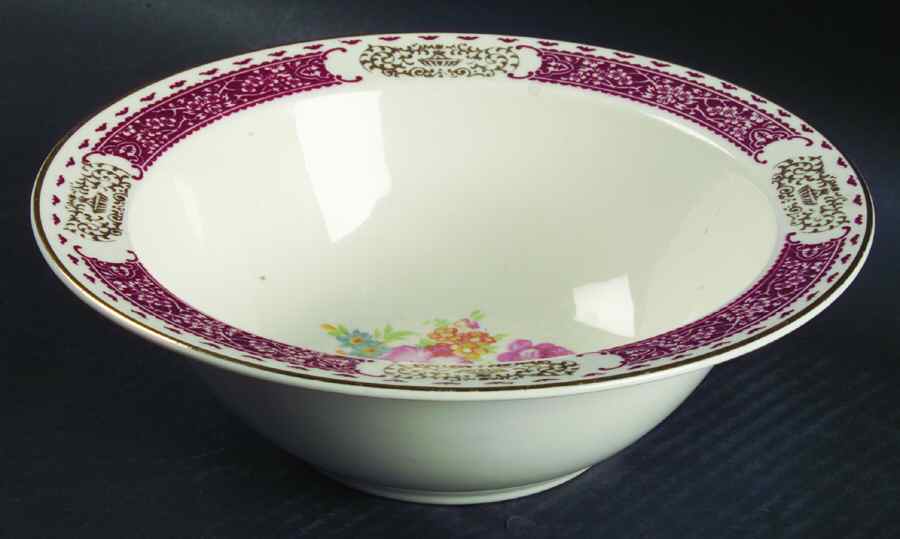Royal Maroon 9" Round Vegetable Bowl by Homer Laughlin -1