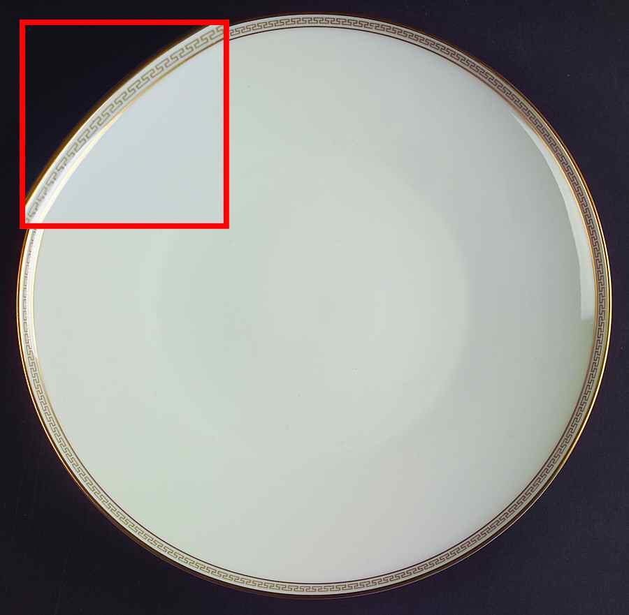 Greek Key Gray (Gold Trim) Dinner Plate by Heinrich - H&C-1