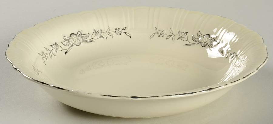 Platinum Wreath Coupe Soup Bowl by Homer Laughlin -1