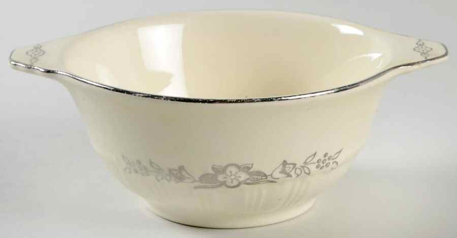 Platinum Wreath Lugged Cereal Bowl by Homer Laughlin -1