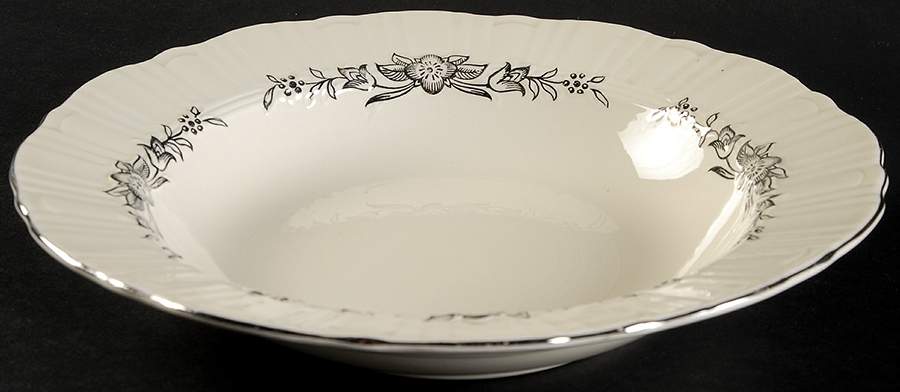Platinum Wreath Rim Soup Bowl by Homer Laughlin -1