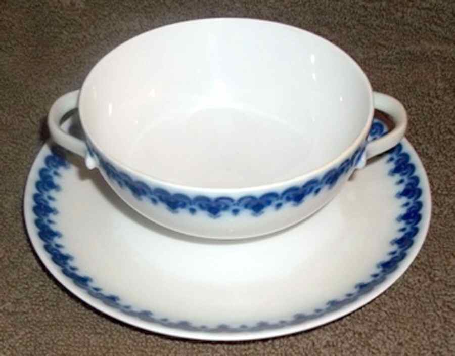 Juliane Flat Cream Soup Bowl & Saucer Set by Hutschenreuther-1