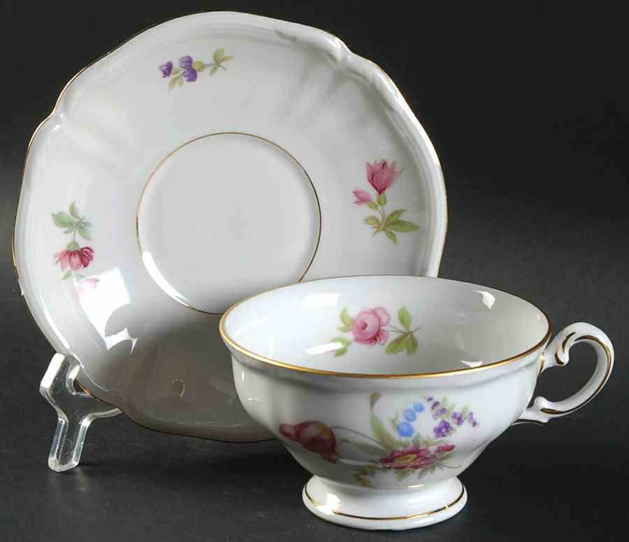 855 Footed Cup & Saucer Set by Hutschenreuther-1