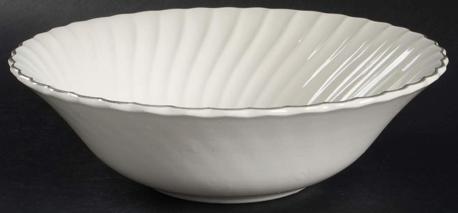 Silver Swirl 9" Round Vegetable Bowl by Homer Laughlin -1