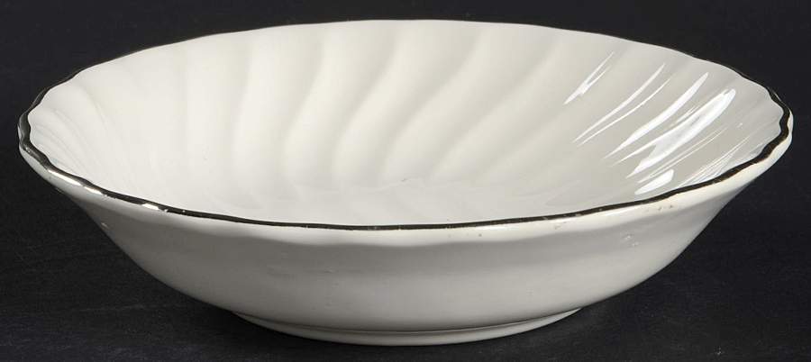 Silver Swirl Fruit/Dessert (Sauce) Bowl by Homer Laughlin -1