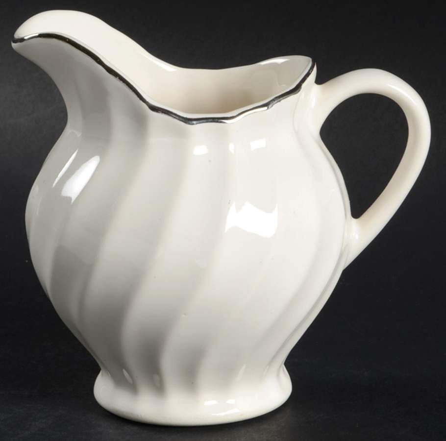 Silver Swirl Creamer by Homer Laughlin -1