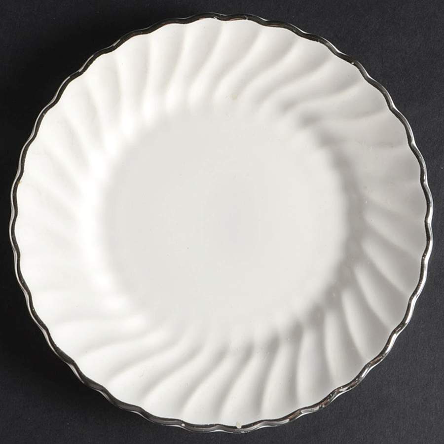 Silver Swirl Bread & Butter Plate by Homer Laughlin -1