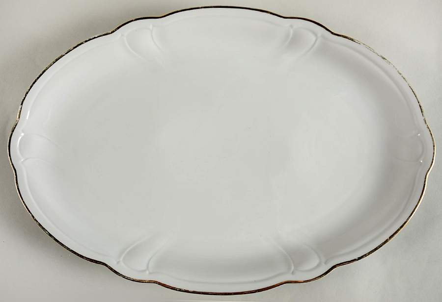 Gold Band 15" Oval Serving Platter by Hutschenreuther-1