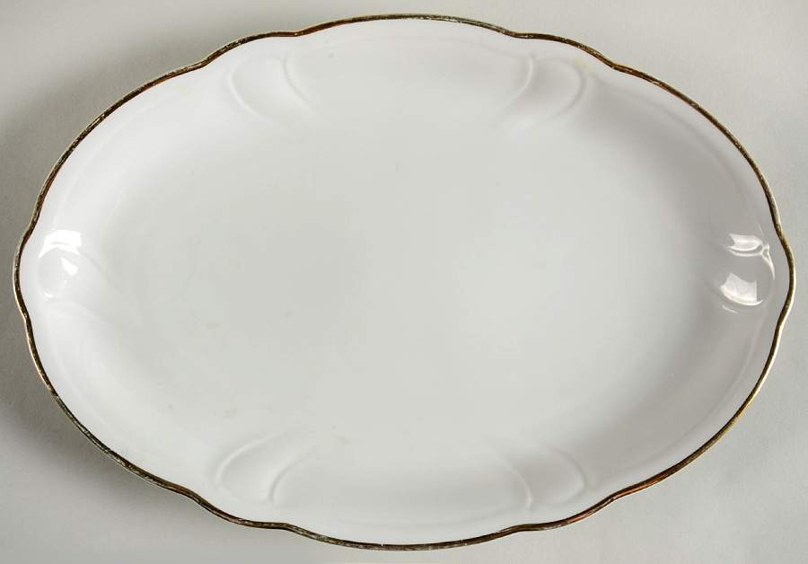 Gold Band 11" Oval Serving Platter by Hutschenreuther-1
