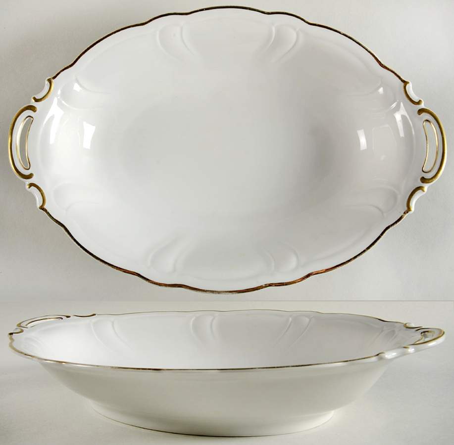 Gold Band 12" Oval Vegetable Bowl by Hutschenreuther-1