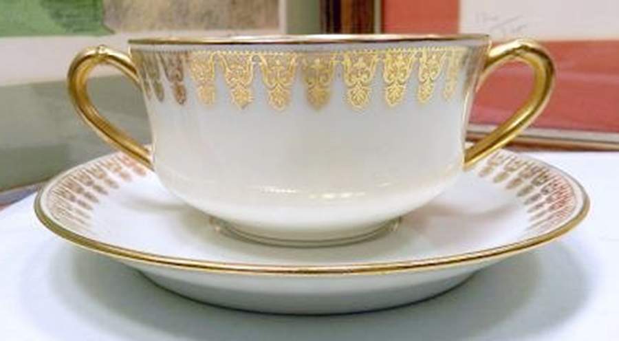 Schleiger 781 Flat Bouillon Cup & Saucer by Haviland-1