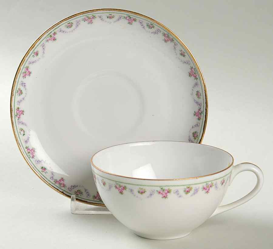 HUT648 Flat Cup & Saucer Set by Hutschenreuther-1