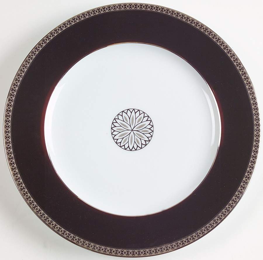 Symphonie Platinum and Black Accent Salad Plate by Haviland-1