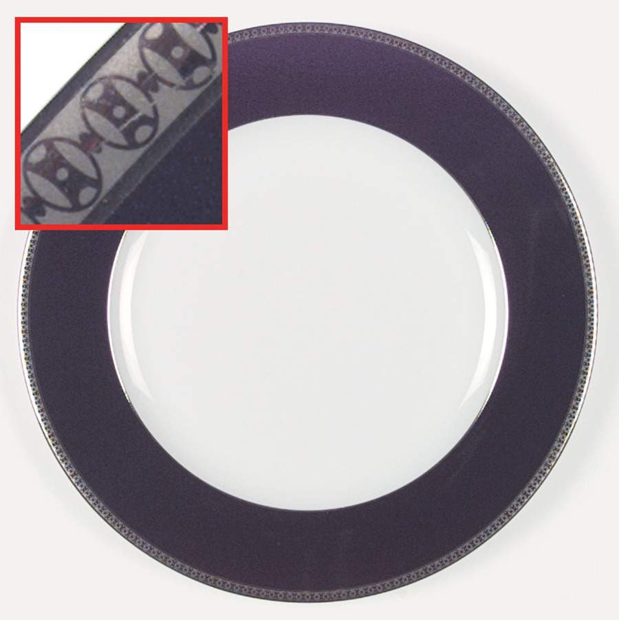 Symphonie Platinum and Black Service Plate (Charger) by Haviland-1
