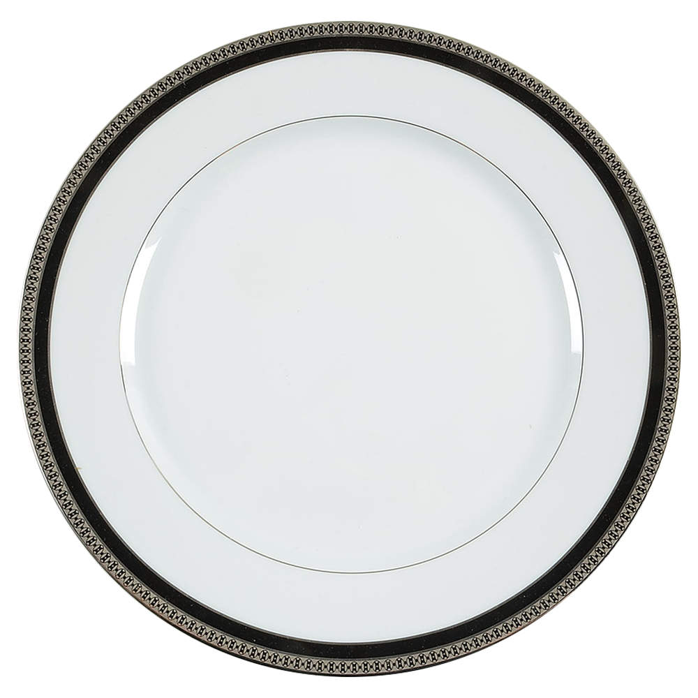 Symphonie Platinum and Black Large Dinner Plate by Haviland-1