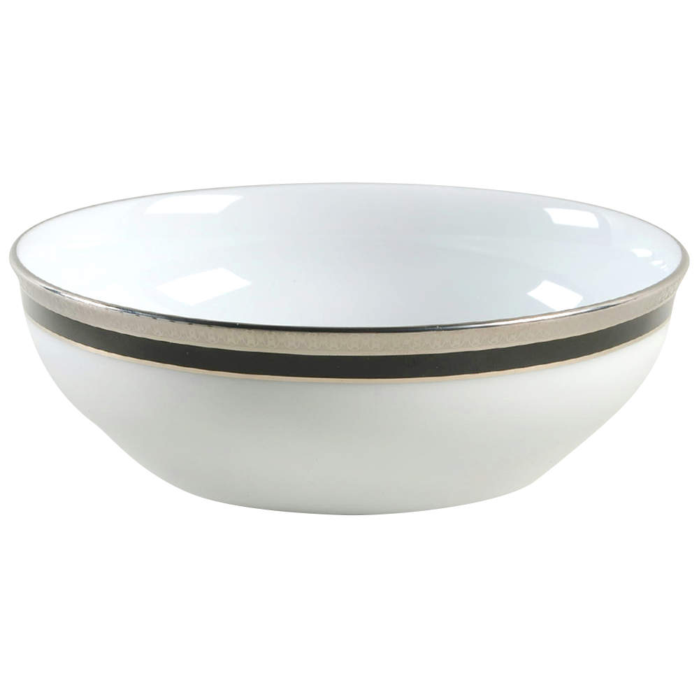 Symphonie Platinum and Black Individual Salad Bowl by Haviland-1