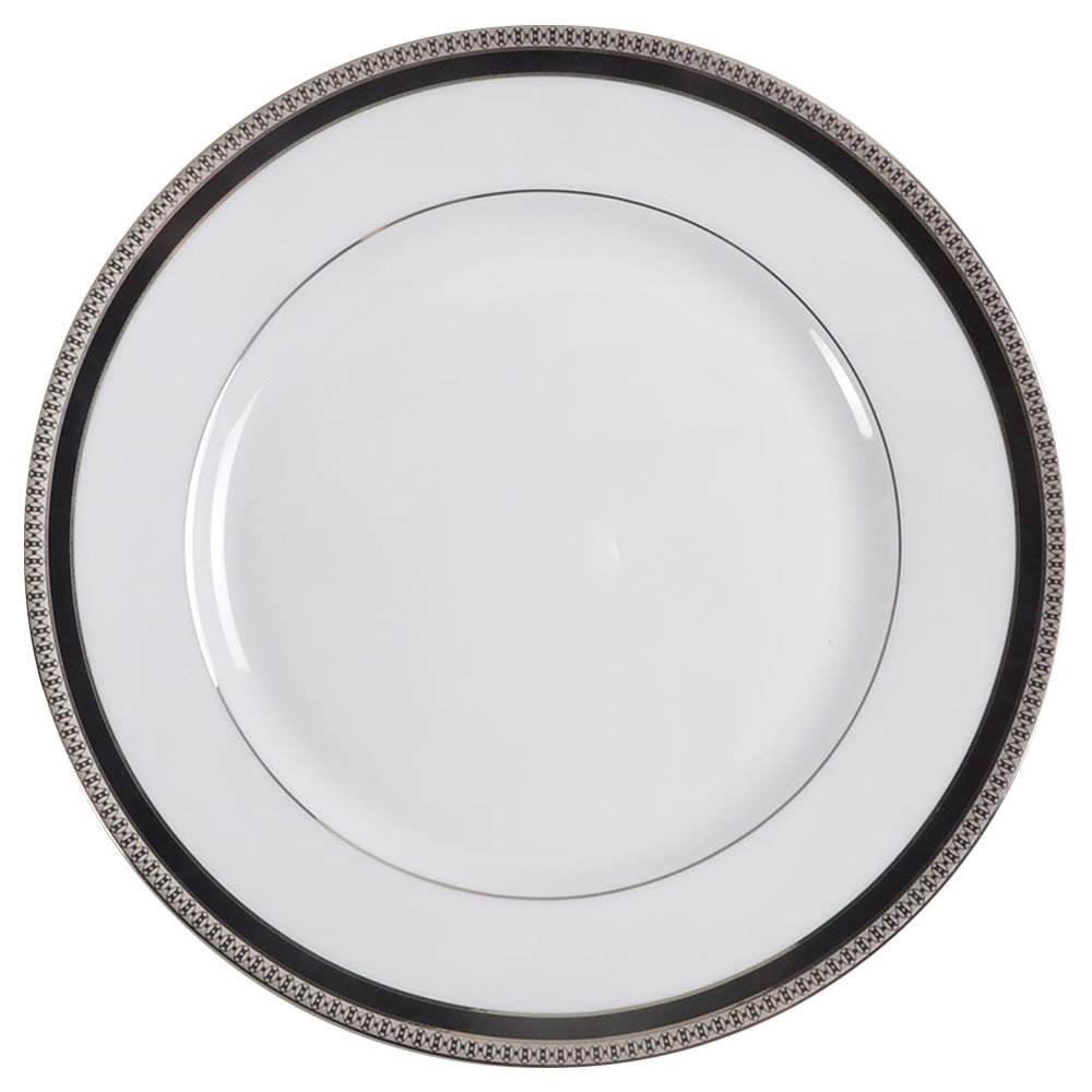 Symphonie Platinum and Black Dinner Plate by Haviland-1