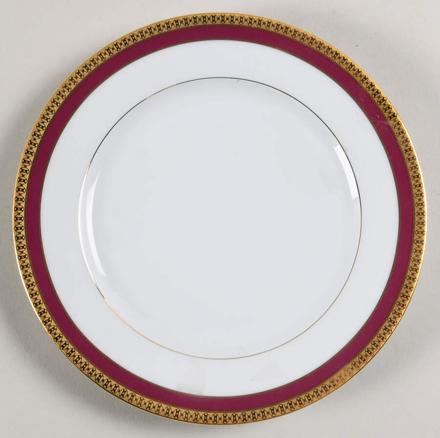 Symphonie (Gold & Red) Salad Plate by Haviland-1