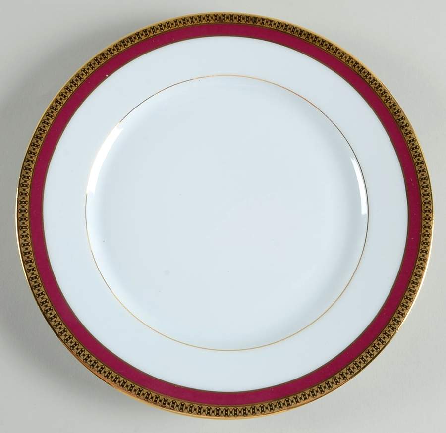 Symphonie (Gold & Red) Dessert Luncheon Plate by Haviland-1