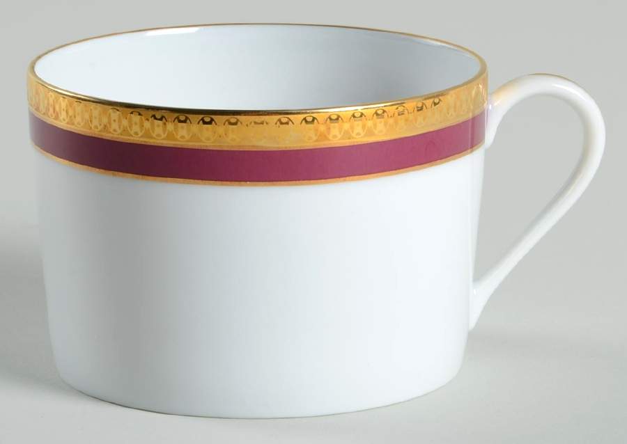 Symphonie (Gold & Red) Flat Cup by Haviland-1