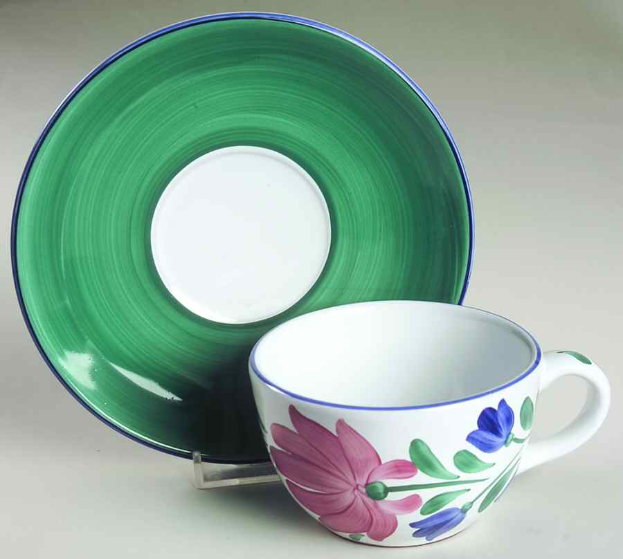 Veranda Flat Cup & Saucer Set by Herend Village-1